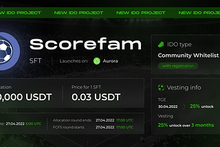 Scorefam IDO announcement