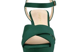 Chic Green Platform Heels for Women's Wardrobe | Image