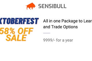 The Best Sale we did ever. 58% off on Sensibull + Options Trading Courses Combo