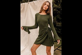 lulus-favorite-tune-olive-green-faux-wrap-sweater-dress-size-small-100-polyester-1