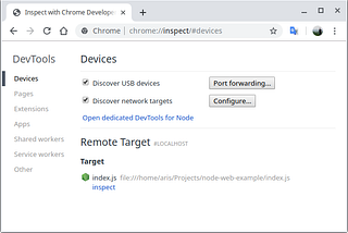 Debugging NodeJs Application using Chrome and VS Code