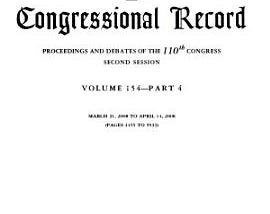 Congressional Record | Cover Image