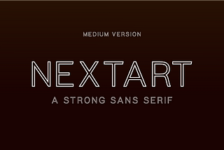 Nextart Outline Medium Font