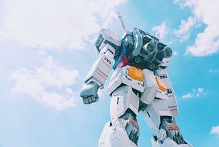 Gundam statue in Tokyo, Japan.