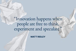 A quote by Matt Ridley on inspiration.