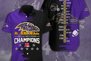 AFC North Division Champions 2023 Baltimore Ravens Hawaiian Shirt