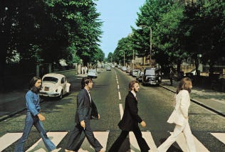 The Abbey Road album cover.