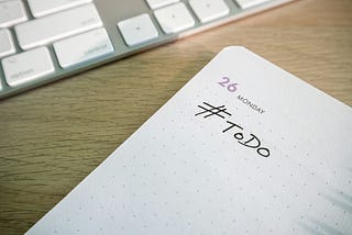 To do list by a keyboard