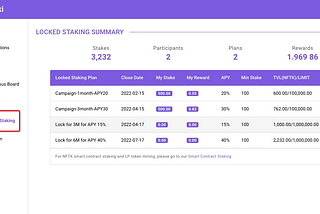 More NFTK — Locked Staking Online Now!