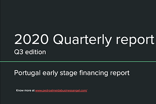 Portugal Startup Scene | Q3 2020 Report