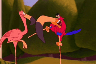If Return of Jafar is canon then Iago & Aladdin are friends, even though we know Iago is a bad bird