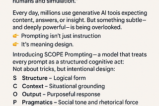 Prompting Is Not Instruction — It’s Meaning Design