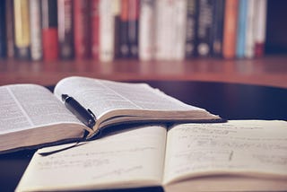 Two open books