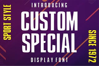 Custom Special Font