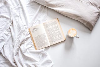 A book and a cup of coffee