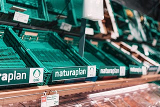 Empty Shelves at a store cleaned out by customers fearing isolation due to the Coronavirus…