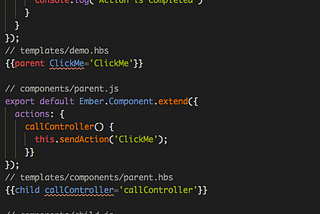 Best practises of Closure Actions in Ember