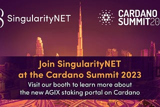 Cardano Summit: AGIX Staking is Coming