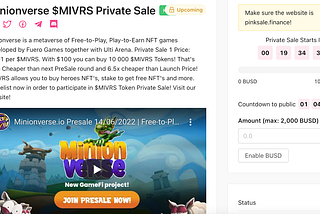 How to Particpate in the $MIVRS Private Sale