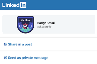 Sharing Open Badges on LinkedIn
