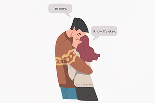 An illustration depicting an apology language.