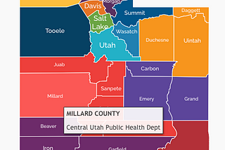 Tableau & Snowflake: COVID-19 by County Quadrants & Maps fixing Utah Counties