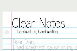 Clean Notes Font