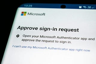 screen shot of Microsoft asking to approve a sign-in request
