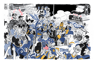 Rams Fans Celebrate Super Bowl Win — Joey Mason Art and Design