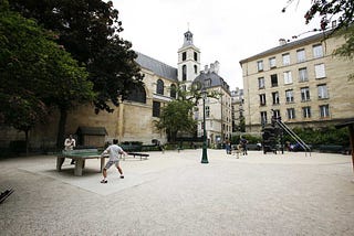 Square Charles-Victor Langlois, Marais district, Paris