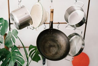 The kitchen implements symbolizes more than most things in the home the need for constant cleaning. Hopefully this hard work is shared amongst the family.