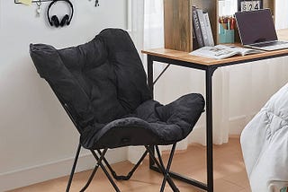 Foldable Plush Butterfly Chair - Cozy Seating Solution for Small Spaces | Image