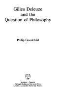 Gilles Deleuze and the Question of Philosophy | Cover Image