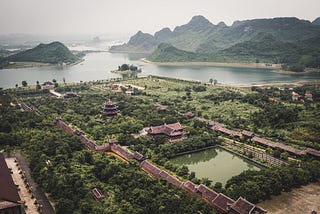 Cycling in Ninh Binh, Vietnam