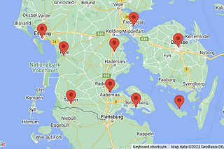 Where can I get married in Denmark near the German border?