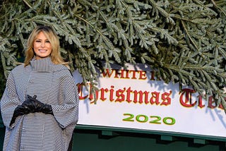Melania welcomes White House tree after being caught on tape saying ‘who gives a f***’ about…