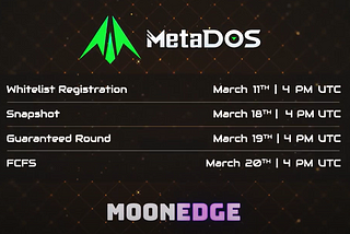 MoonEdge Announces MetaDOS Private Round Raise