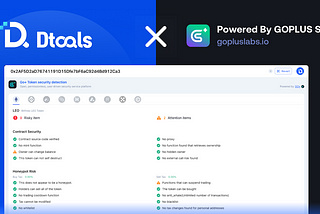 GoPlus Security Support Dtools for New Token Security Detection