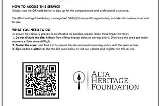 Alta Heritage Foundation Assisting LA Fire Victims