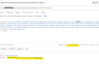 Unable to complete the tutorial for assistant APIs of Azure OpenAI Service
