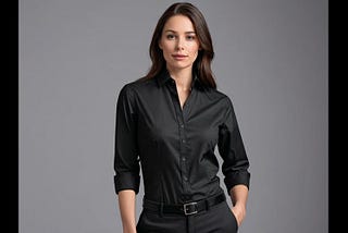 Womens-Black-Button-Down-Shirt-1