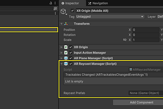 Unity AR: Raycast Interactor to Tap & Place