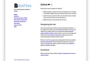 Whatever happened to dotfiles?