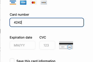 Credit card form UX implementation