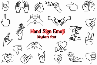 Hand Sign Emoji Font