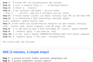 Google Kubernetes Engine vs AWS Elastic Kubernetes Service for Lay People