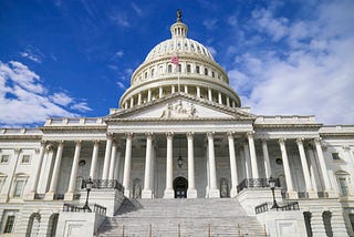 a picture of the U.S. Capitol in peaceful times