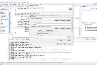 Debug and Run Azure functions locally in eclipse