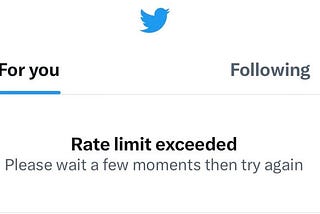 Rate Limit Exceeded Twitter