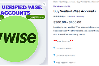 Purchase 100% verified Transferwise accounts